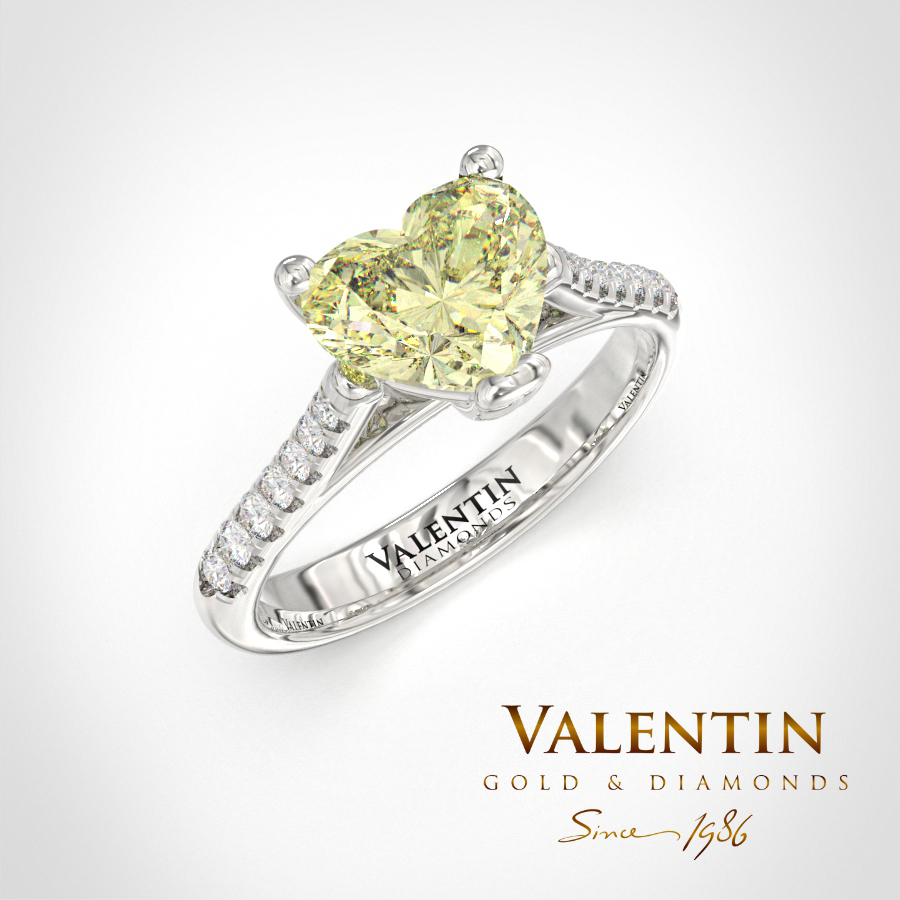 4718 classic heart with diamonds white FY