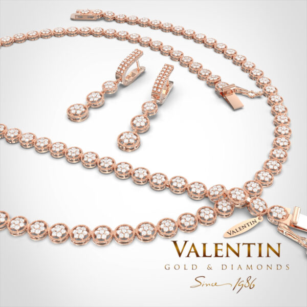 8358 necklaces 8358 bracelet 7620 earrings Pink